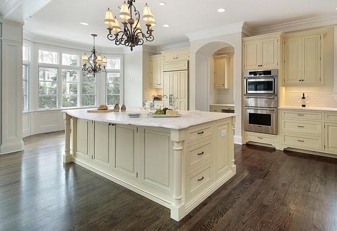 laminate floor with a wood-like finish for a natural look in Delaware OH